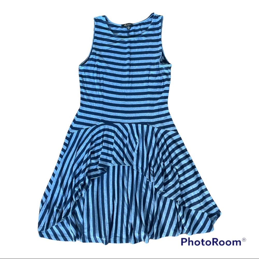 Ella Moss Blue Waldo Striped Skater Dress